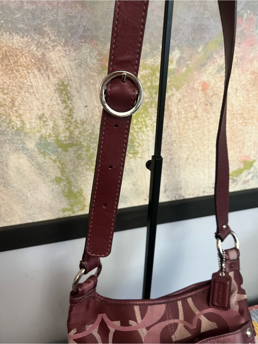 COACH Penelope Optic signature Hippie 2011 Plum Shoulder/Crossbody Bag - Picture 10 of 11
